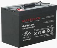 Аккумуляторная батарея Makelsan 6-FM-80 номинальной емкостью 80 Ач