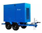ТСС ЭД-360-Т400-2РПМ5 в погодозащитном кожухе на прицепе с АВР